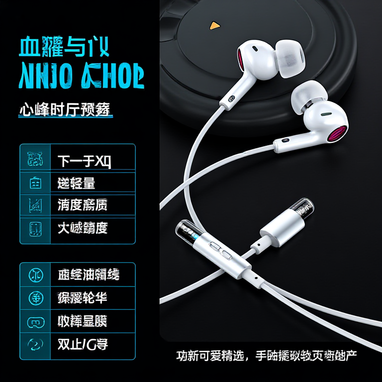 NovaArdenRidge Wired Earphones illustration for Product Positioning