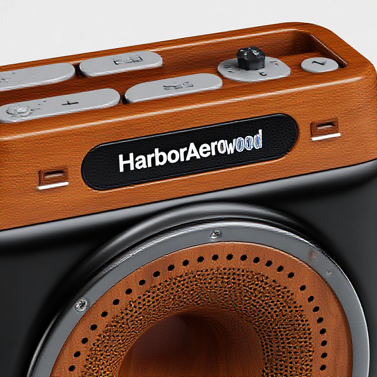 HarborAeroWood portable speaker review and buying guide physical detail image