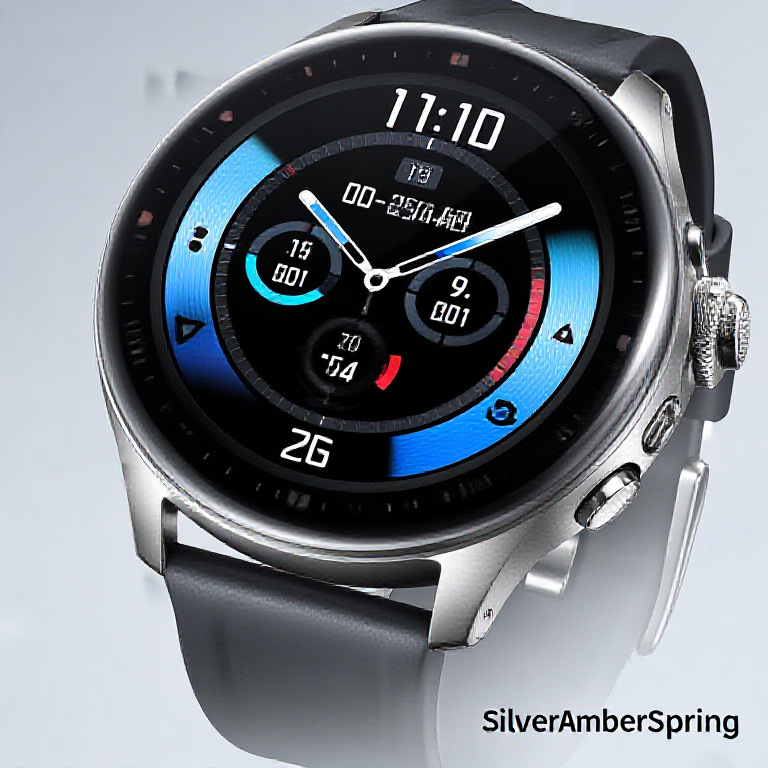 SilverAmberSpring smart watch review and buying guide physical detail image